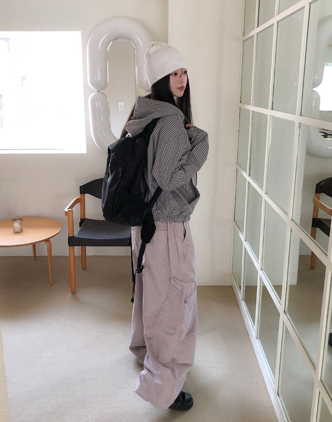 Moa Two Way Check Hood Zip-Up