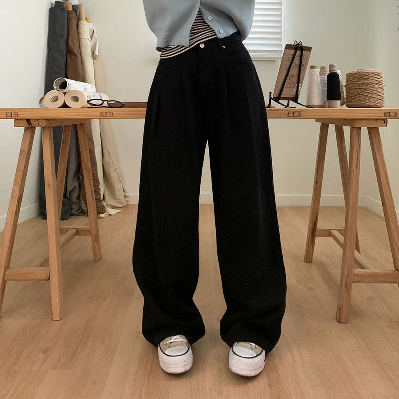 [BELLIDE MADE] ウィルコットンピンタックワイドパンツ
