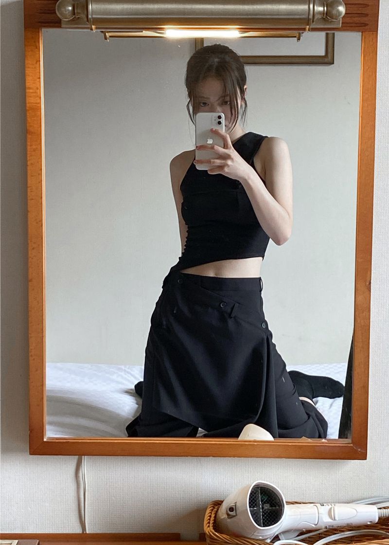 OVERLAY FOLD SKIRT