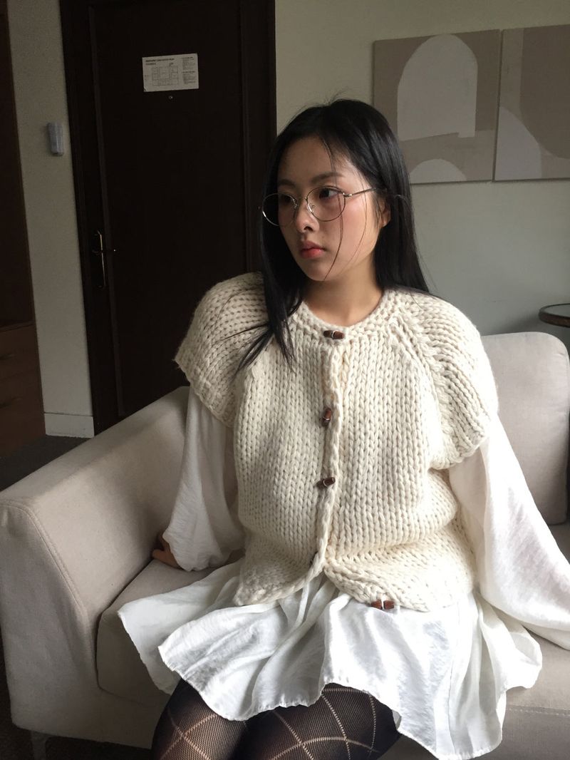 Grandma Hand-Knit Bolero (2color)