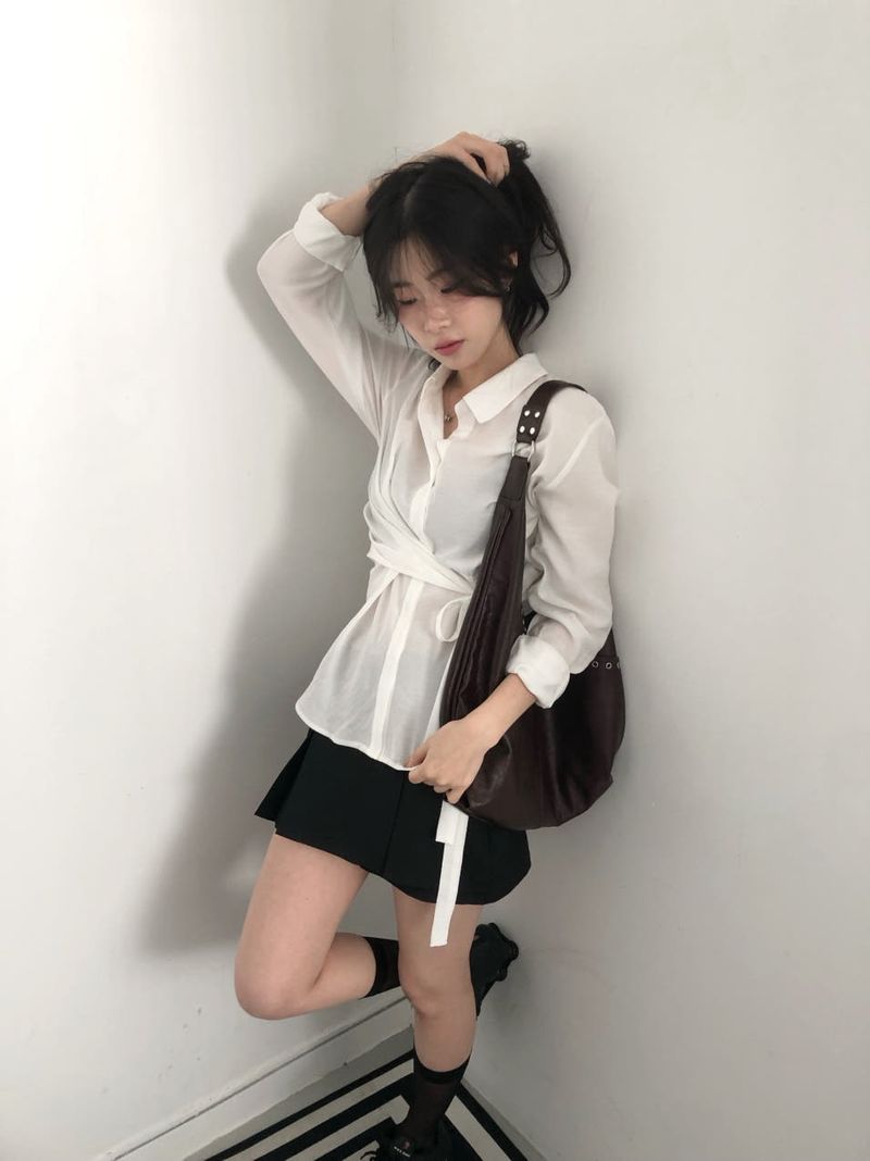 Lumi wrap blouse