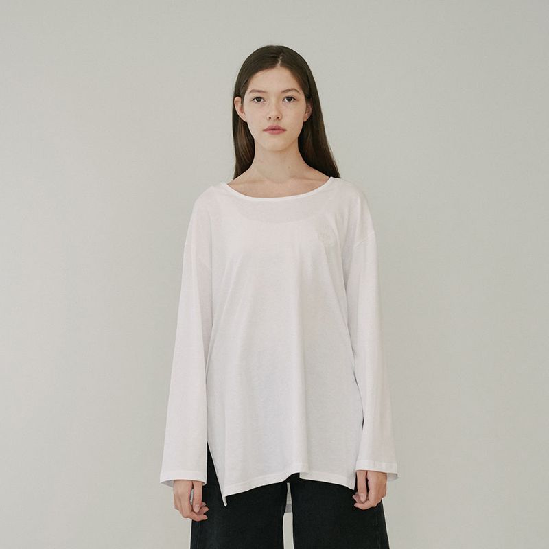 SIDE SLIT T-SHIRT (WHITE)