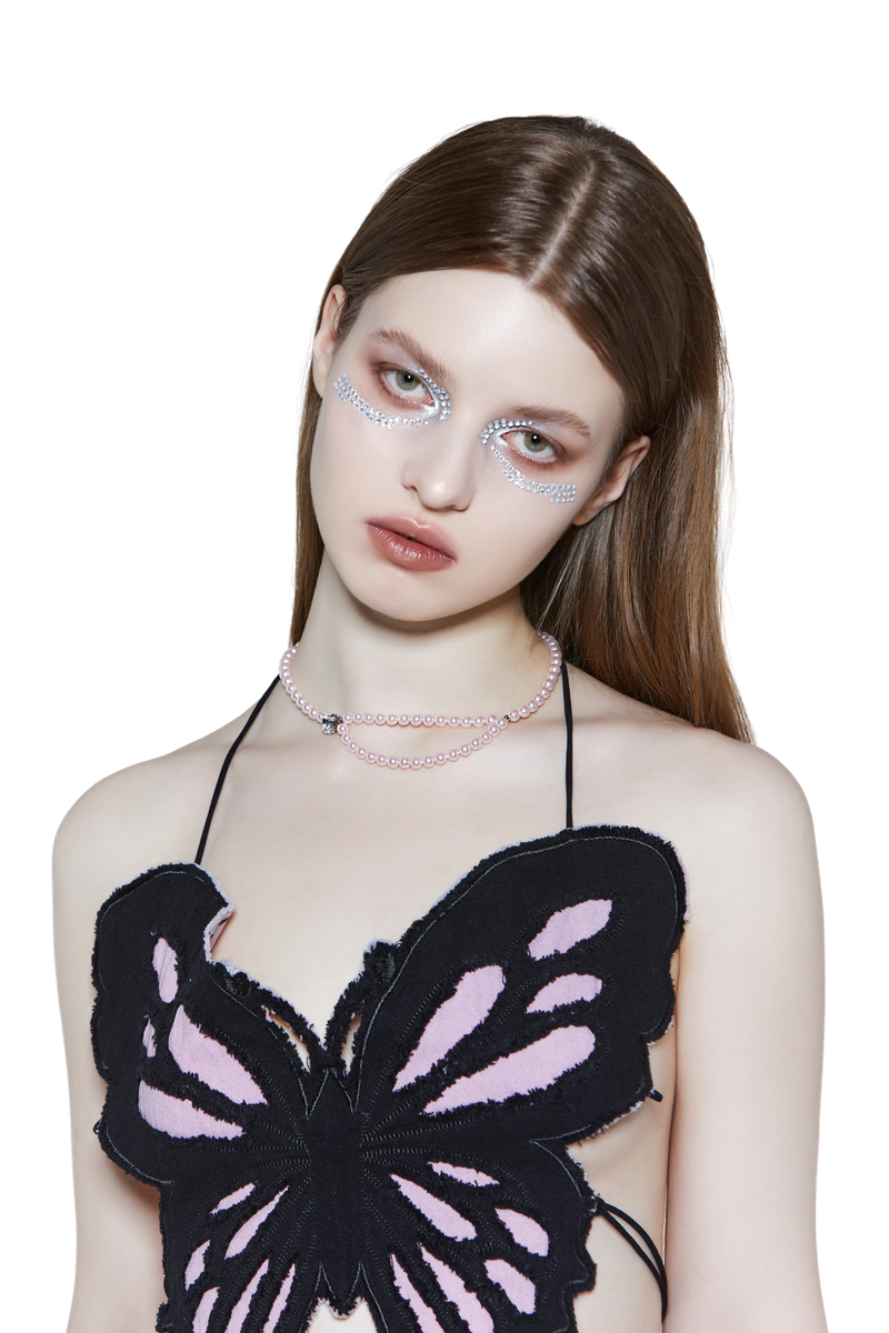 Two ways pearl necklace