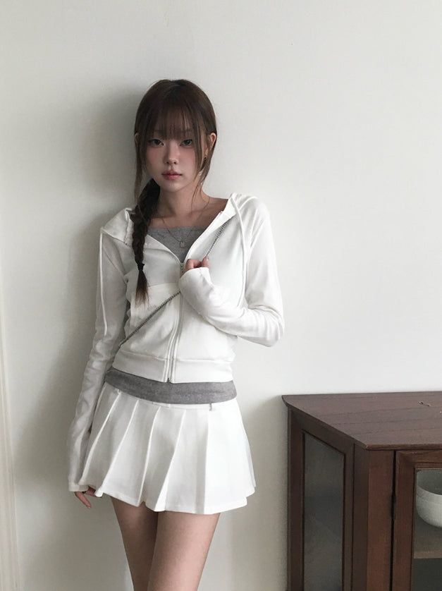 Gazelle Slim Fit Crop Hood Zip-Up