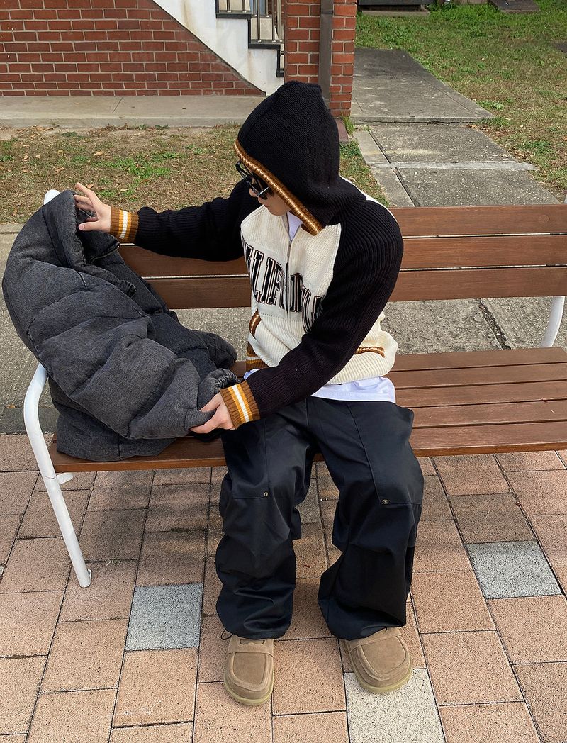 No.0987 cali KNIT ZIP-UP