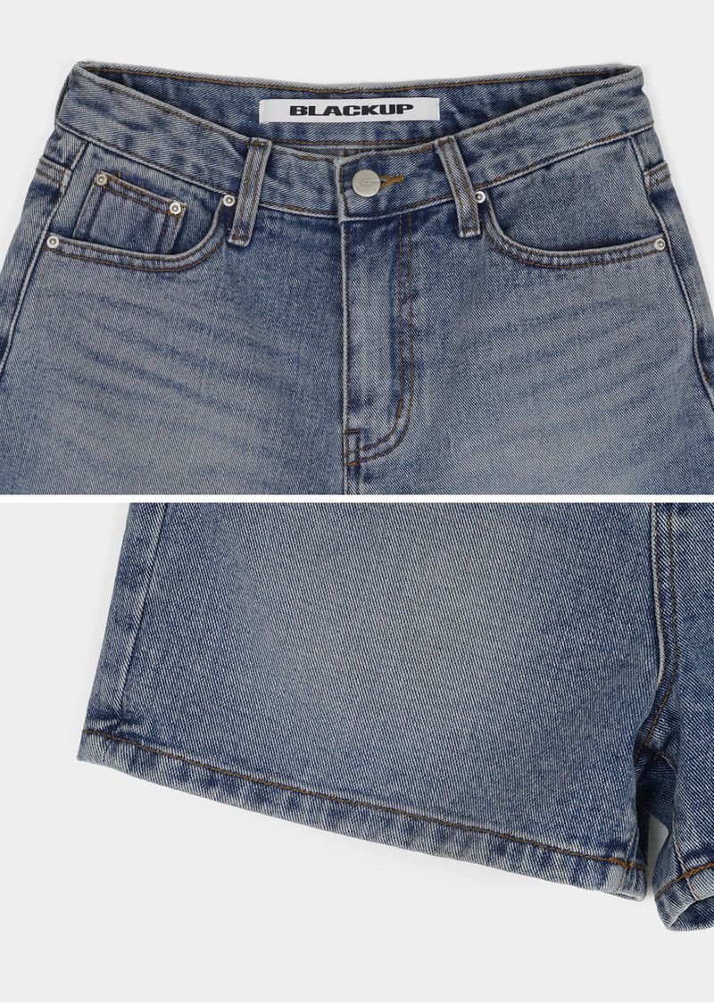 [B-DENIM] WASHING SHORTS 012 - BLUE