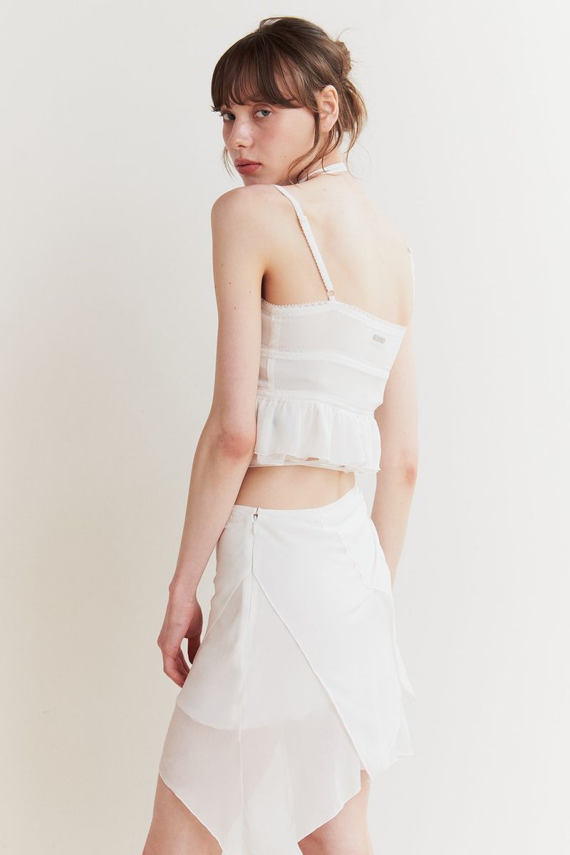 FAIRY MIDI SKIRT white