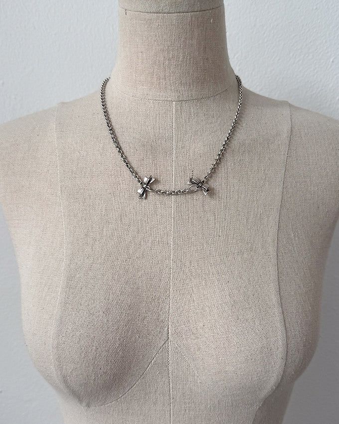 [MADE] TWIN RIBBON NECKLACE