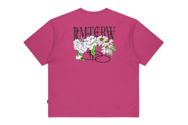 VOLUME LOGO FLOWER TEE SHIRT