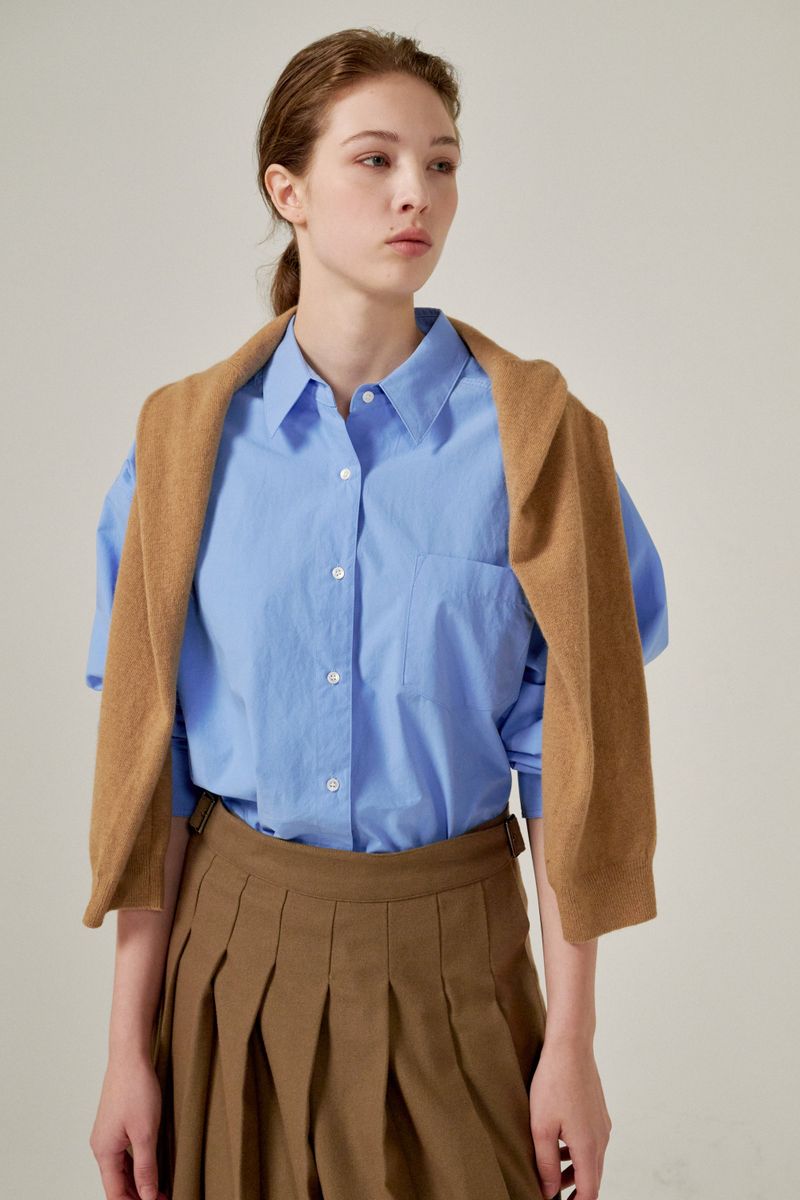 Wrap pleats skirts (Brown)