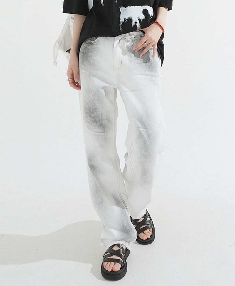KIXI（キッシー）の「Dirty White Semi-Wide Denim Pants（Pants）」