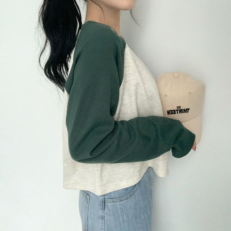 Nagrang Raglan Color Matching Sweatshirt