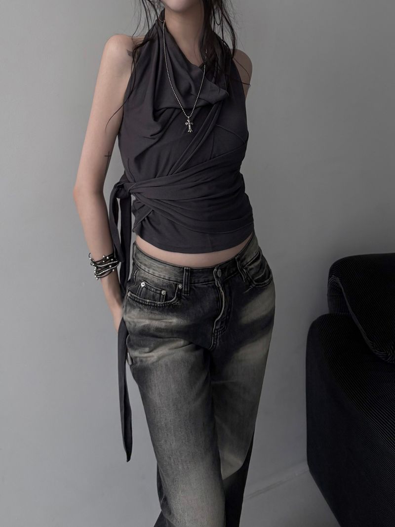 mood strap layered sleeveless (2color)