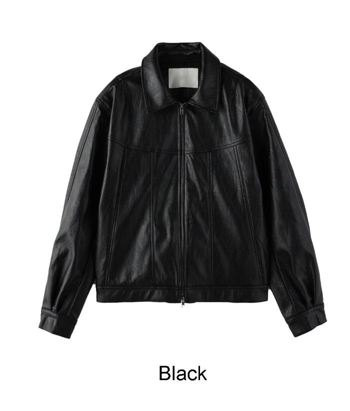 Mayden Crop Leather Jacket