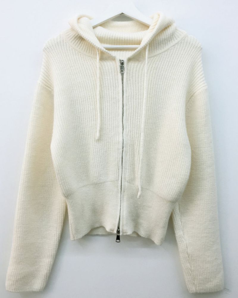 Knit Hoodie Zip-Up (3color)