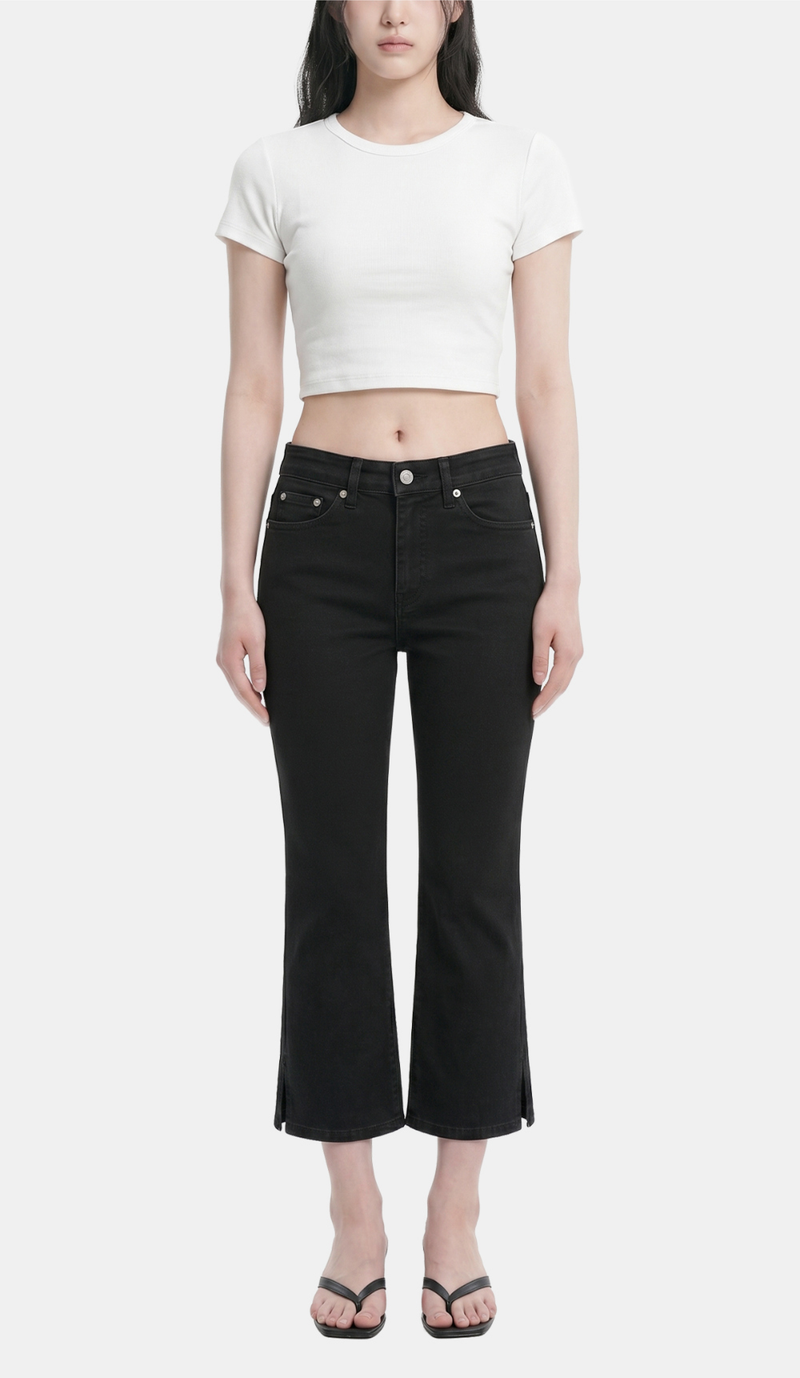 Elvia Slit Capri Pants