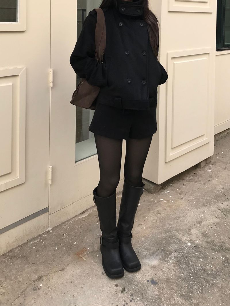 Mate High Neck Double Jacket (2 colors)