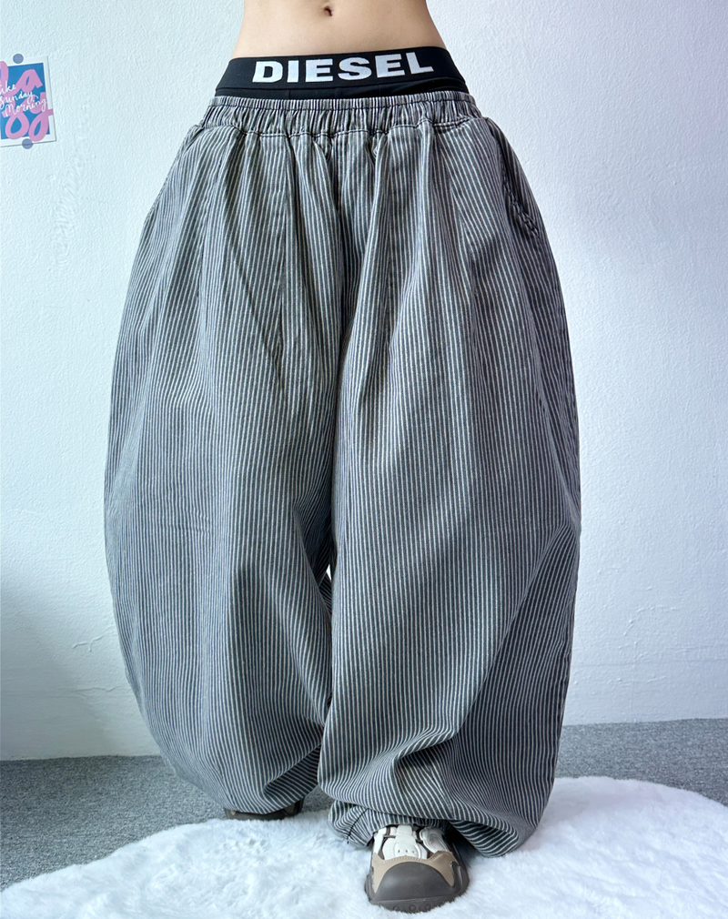 STRIPE BALLOON PANTS🩶💙 - 2 COLORS