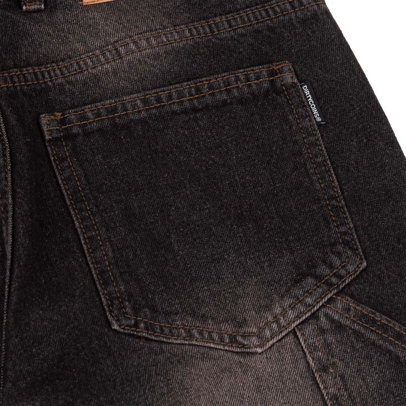 DirtyCoins Distressed Double Knee Denim Pants Brown