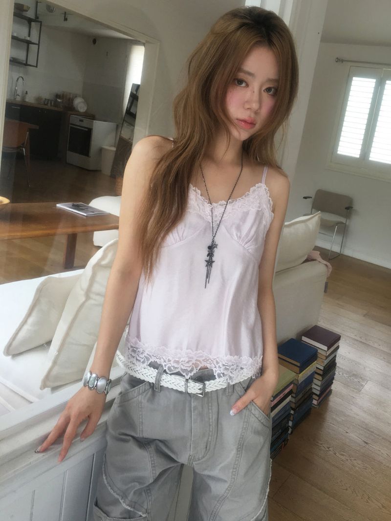 Under bloom lace camisole