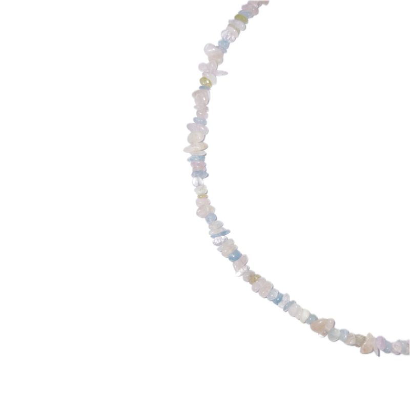 mini gemstone necklace (pink)