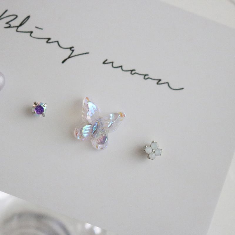 [4 set] jelly butterfly piercing set