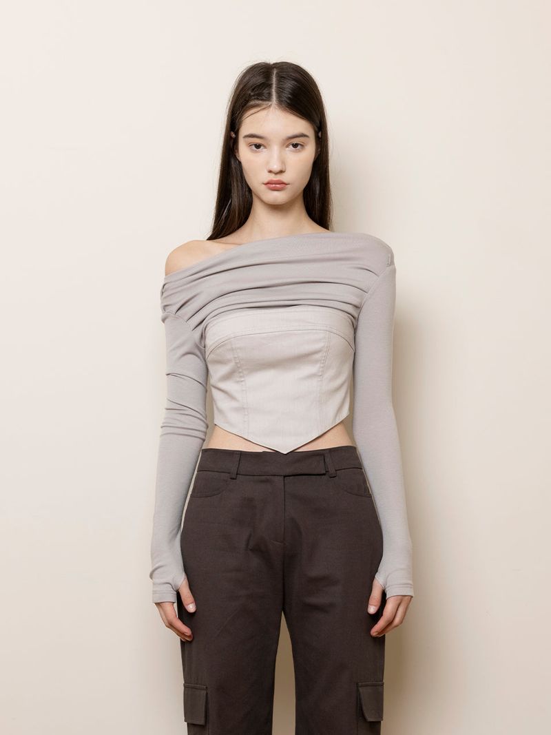 Not your rose（ノットユアローズ）の「Ivy top (Gray)（Tops）」
