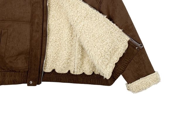 [Fur Lining] Rat Wool Suede Mustang Jumper