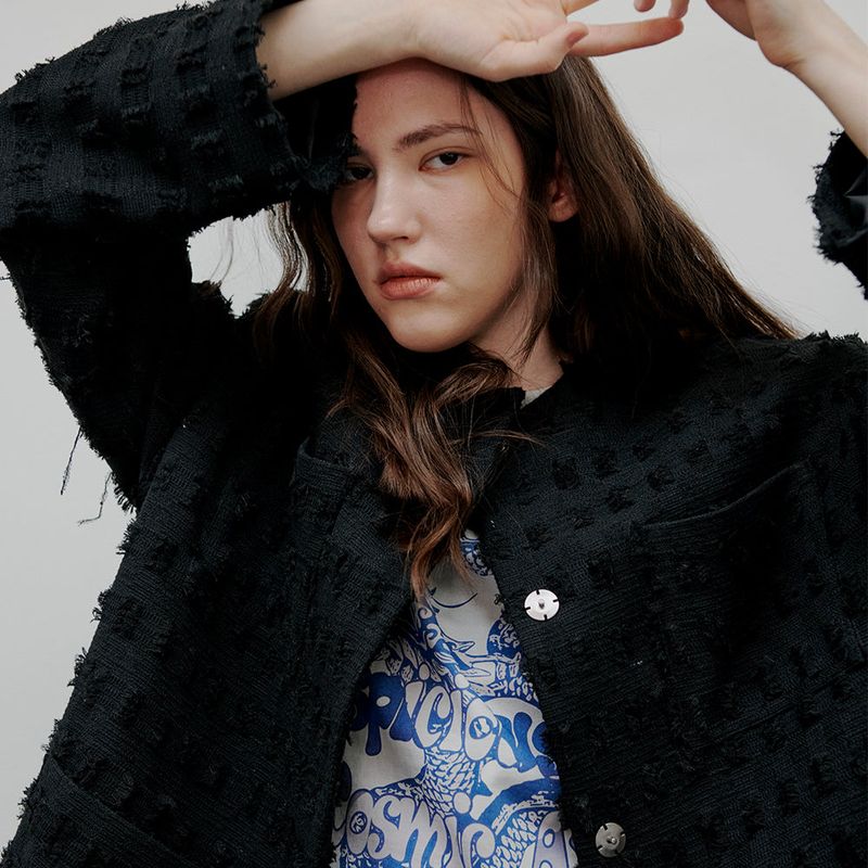 AACA（アカ）の「[Unisex] Over Fit Tweed Jacket Black（Jackets/Outerwear）」