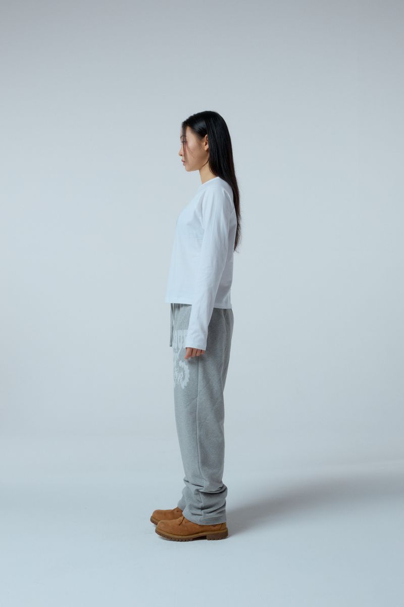 EEERRR Distorted Logo raglan long sleeve (White)
