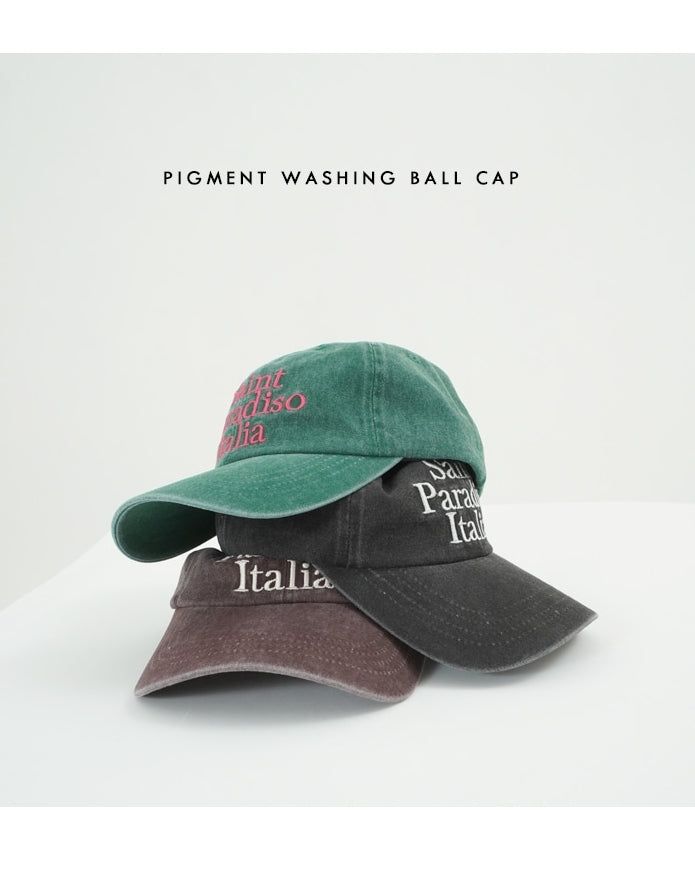 Pigment washing ball cap