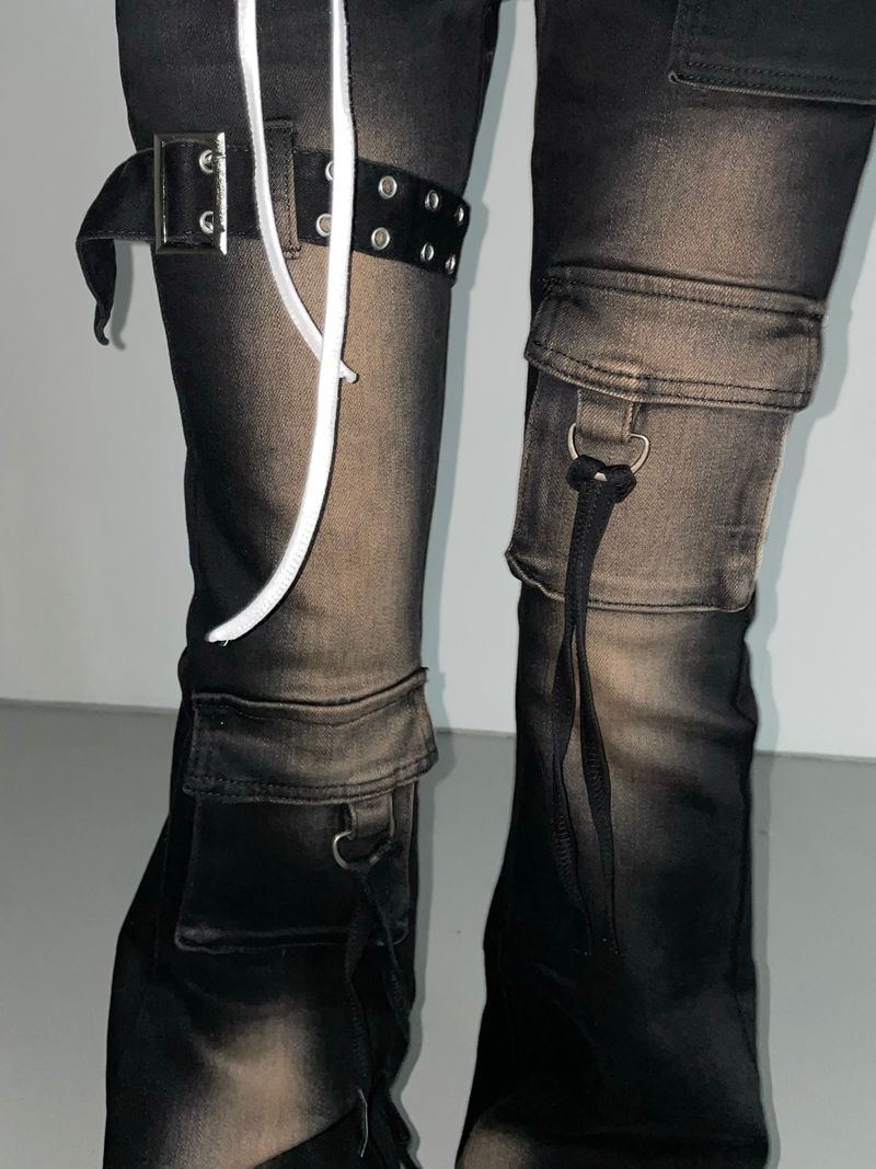 cookie sand washing pocket bootscut(2 color)