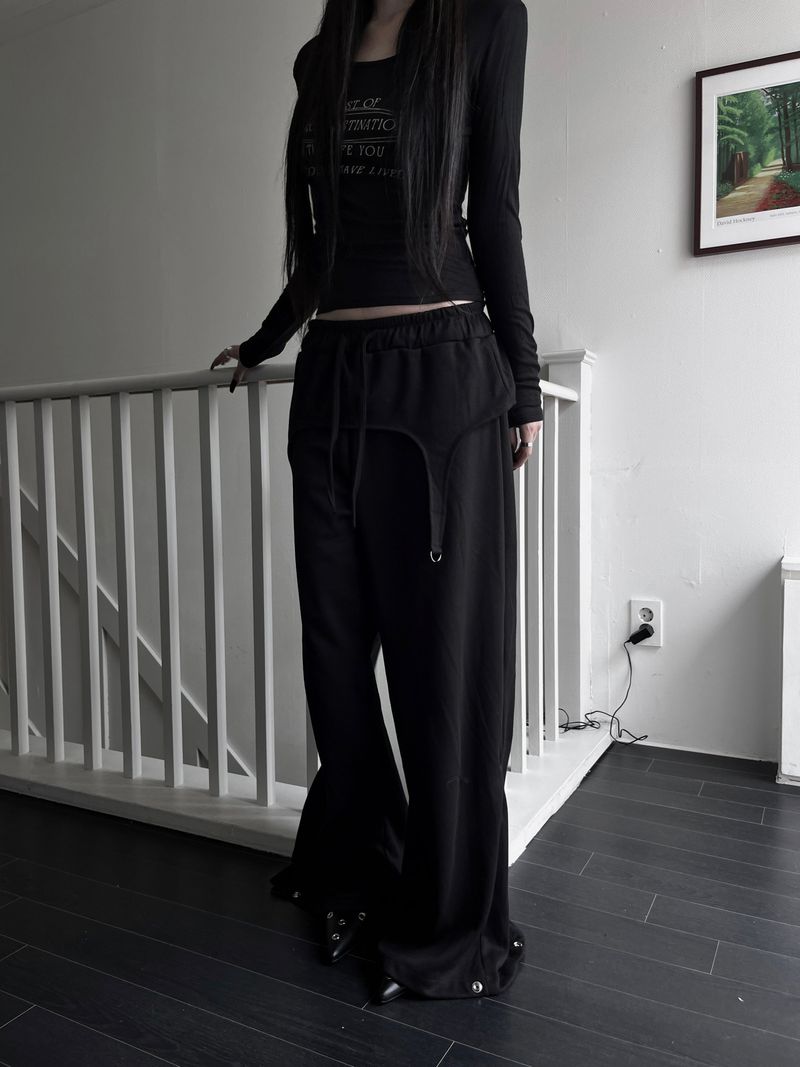 URBAN UNIQUE(アーバンユニーク)の「D-ring snap wide pants (2color)(Pants)」