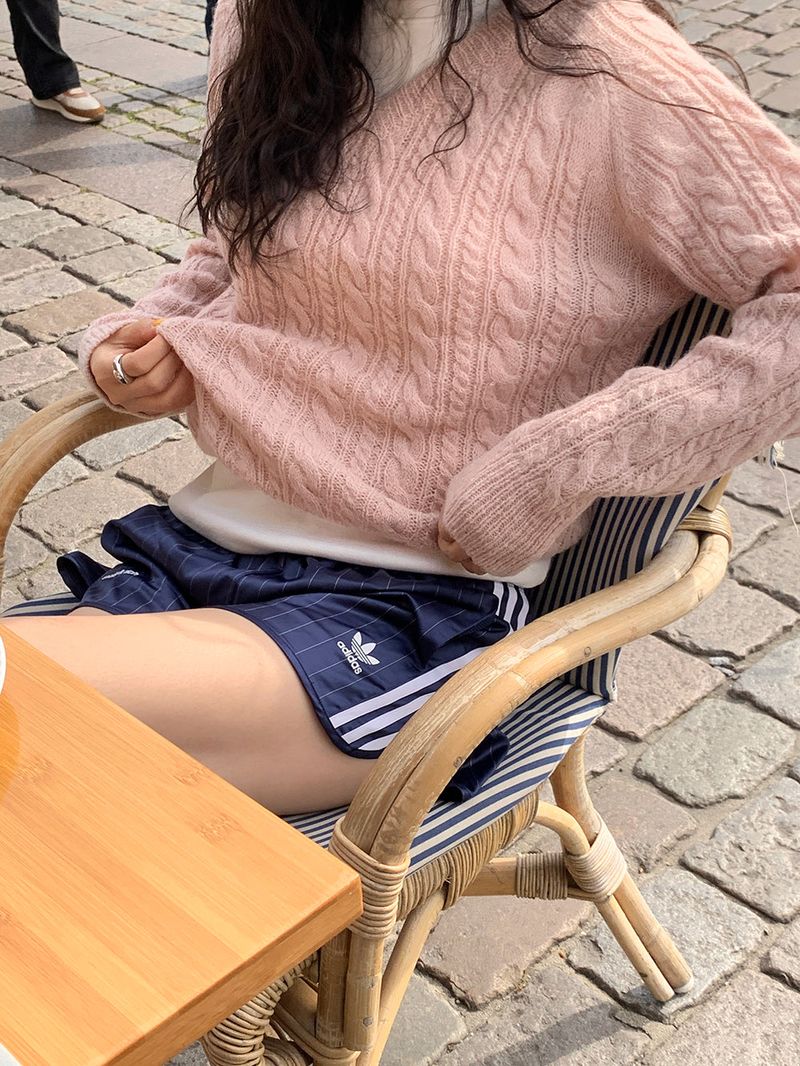 [MADE] Hi-mi alpaca twisted V-knit