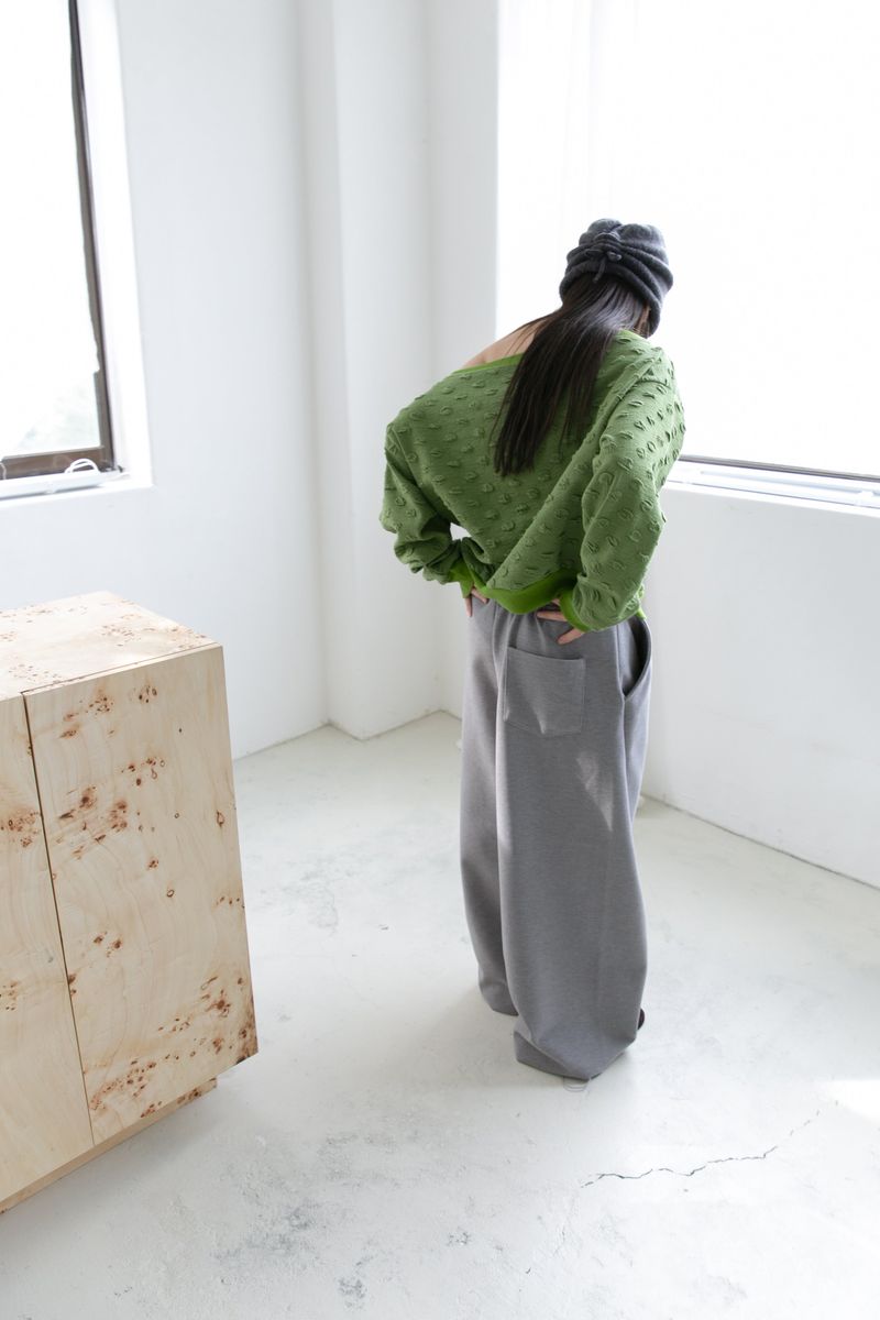 fluff curved sweatpants(2colors)