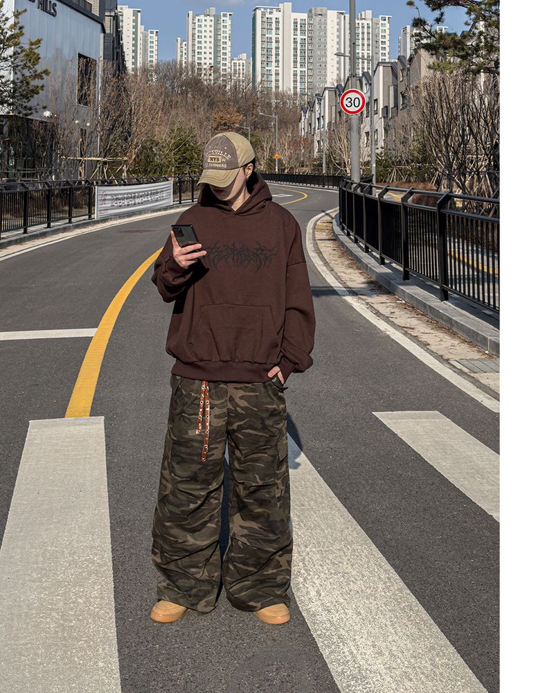 Cable Paint Over Hoodie