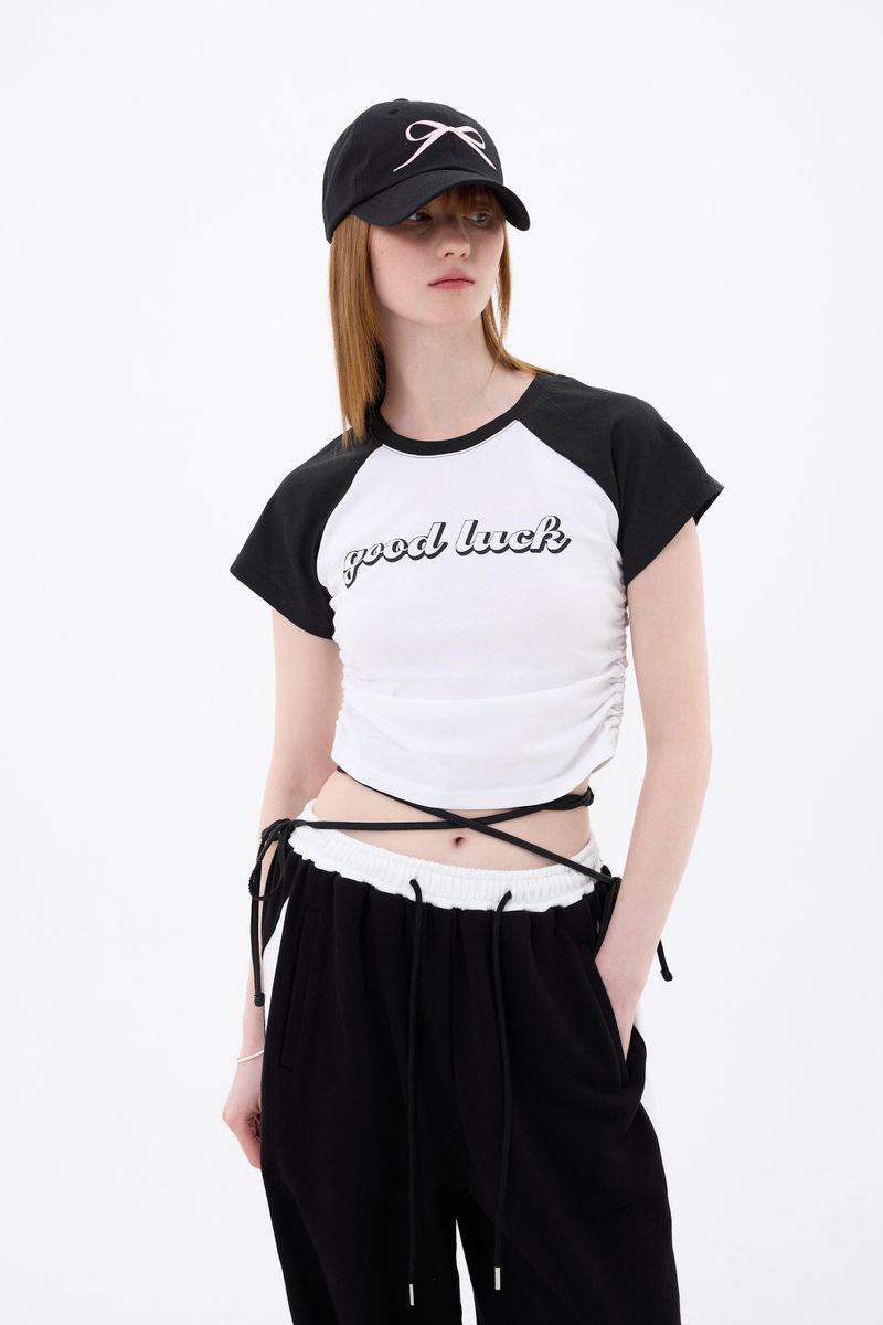 GOOD LUCK LOGO T-SHIRT / CHARCOAL