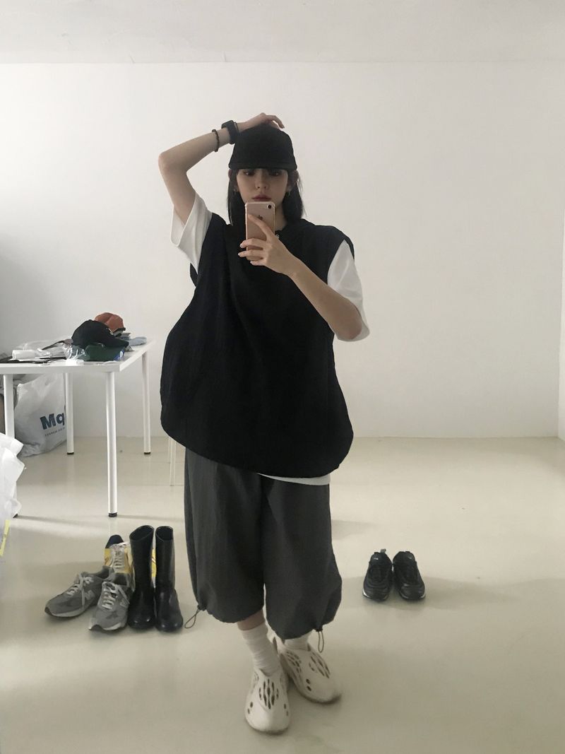 Capri wide string pants