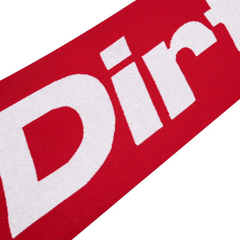 DirtyCoins Logo Red Wool Knit Scarf