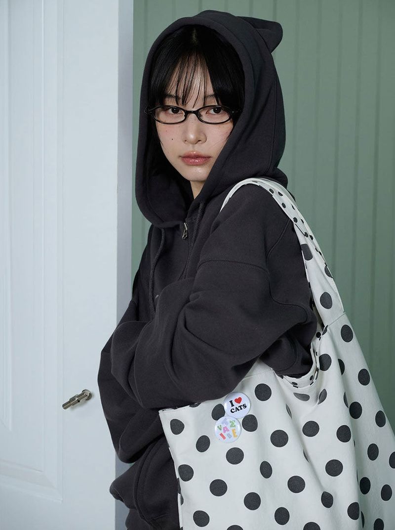 CAT GIRL DOT REVERSIBLE BAG