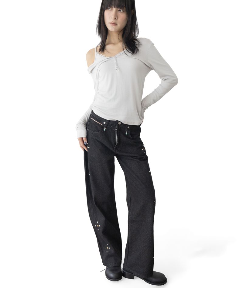 Mandy Studded Straight Pants
