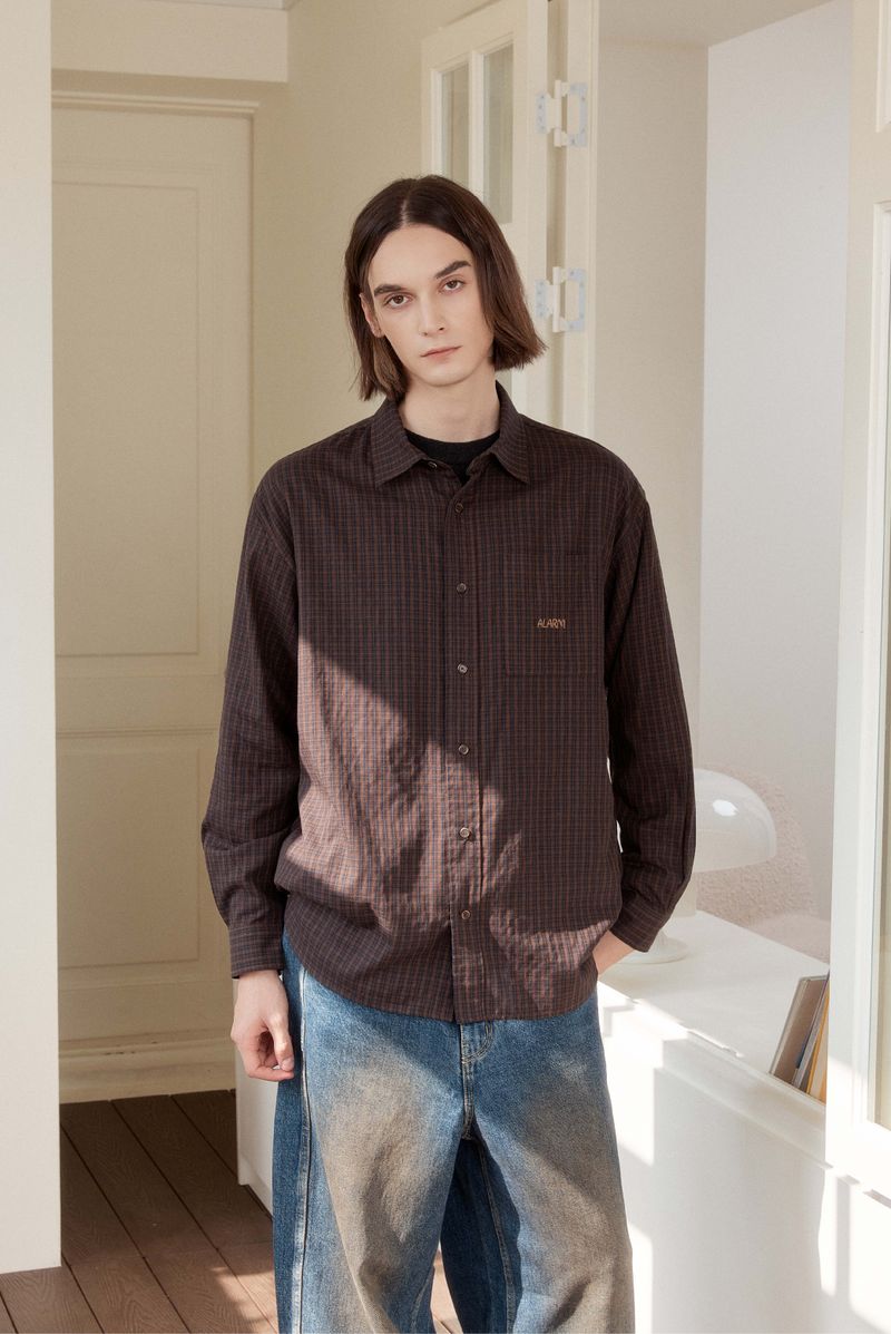 Alarm Glen Check Shirts - Brown