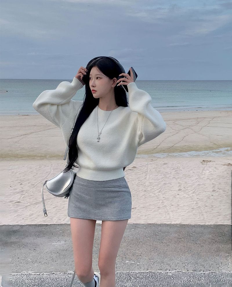 [BELLIDE MADE] Heartbeat, Basic Round Knitwear