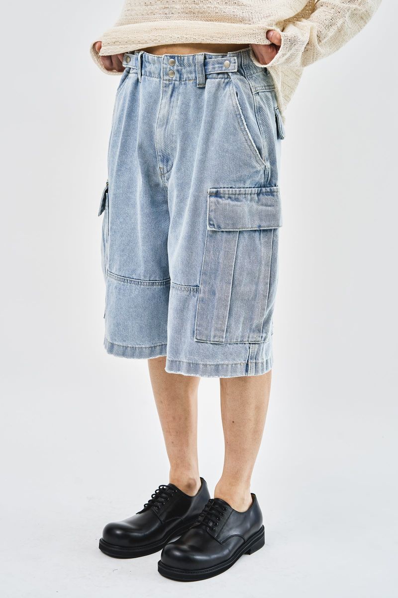 Pace Snap Denim Shorts (2color)