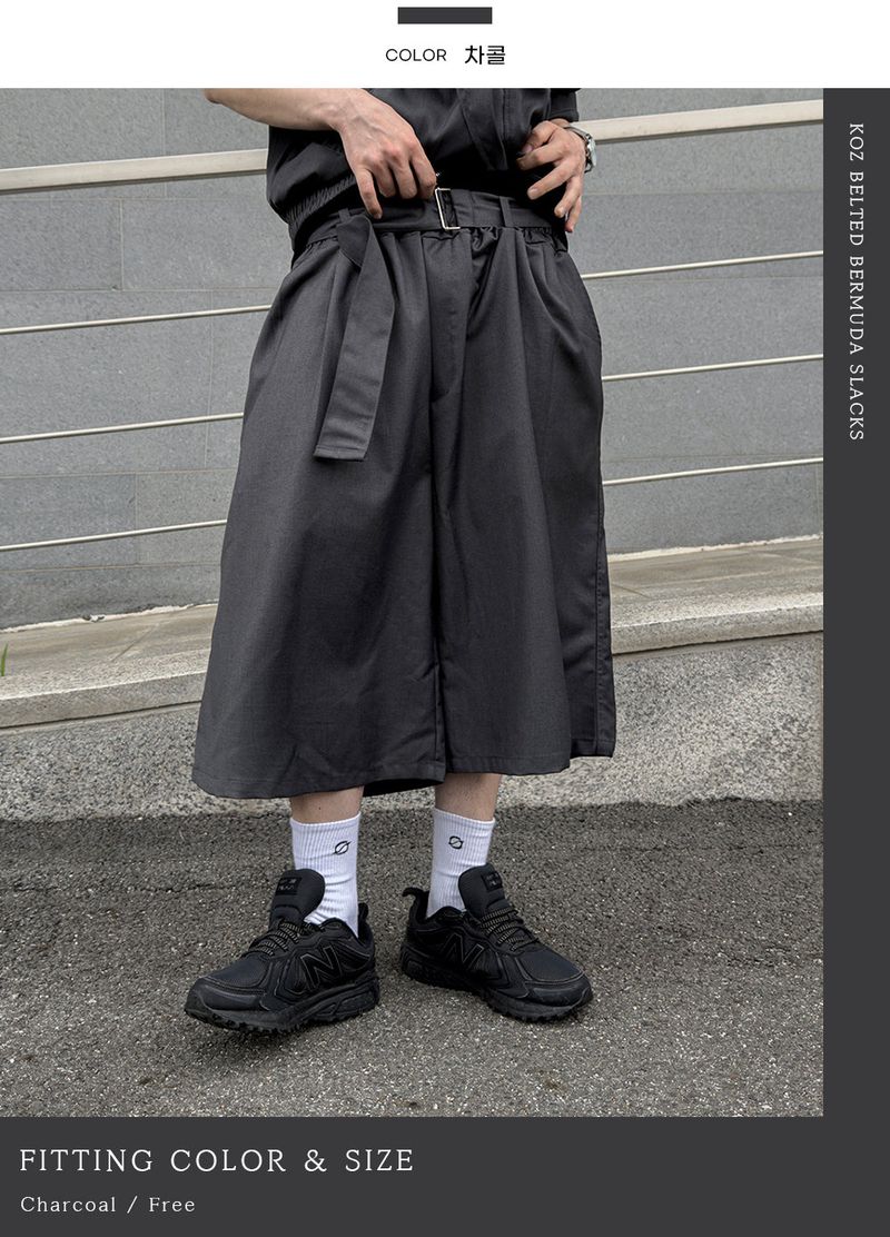 Koz Belted Bermuda Slacks