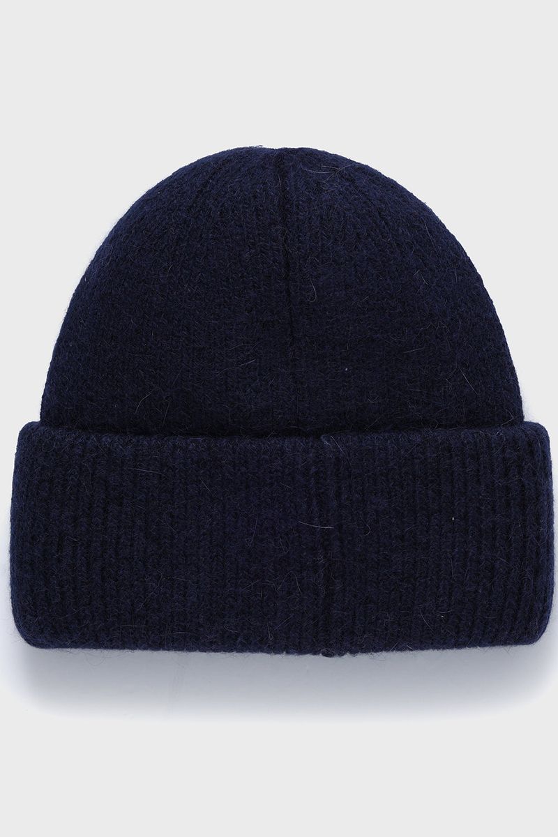 Soft Angora Navy Beanie [Unisex]