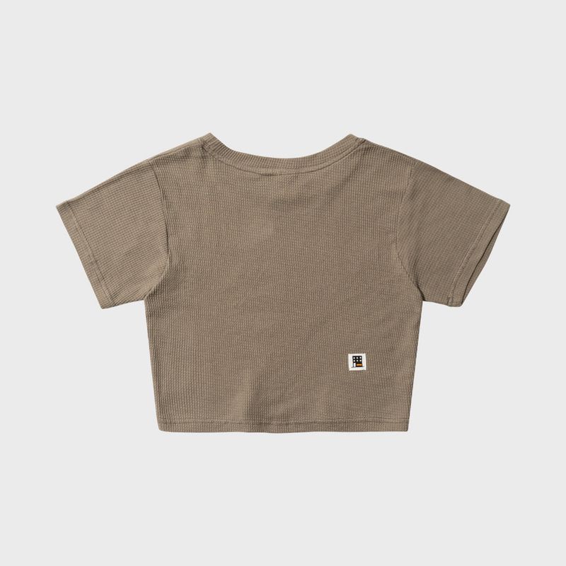 NAMIB WAFFLE CROP TOP (KHAKI)