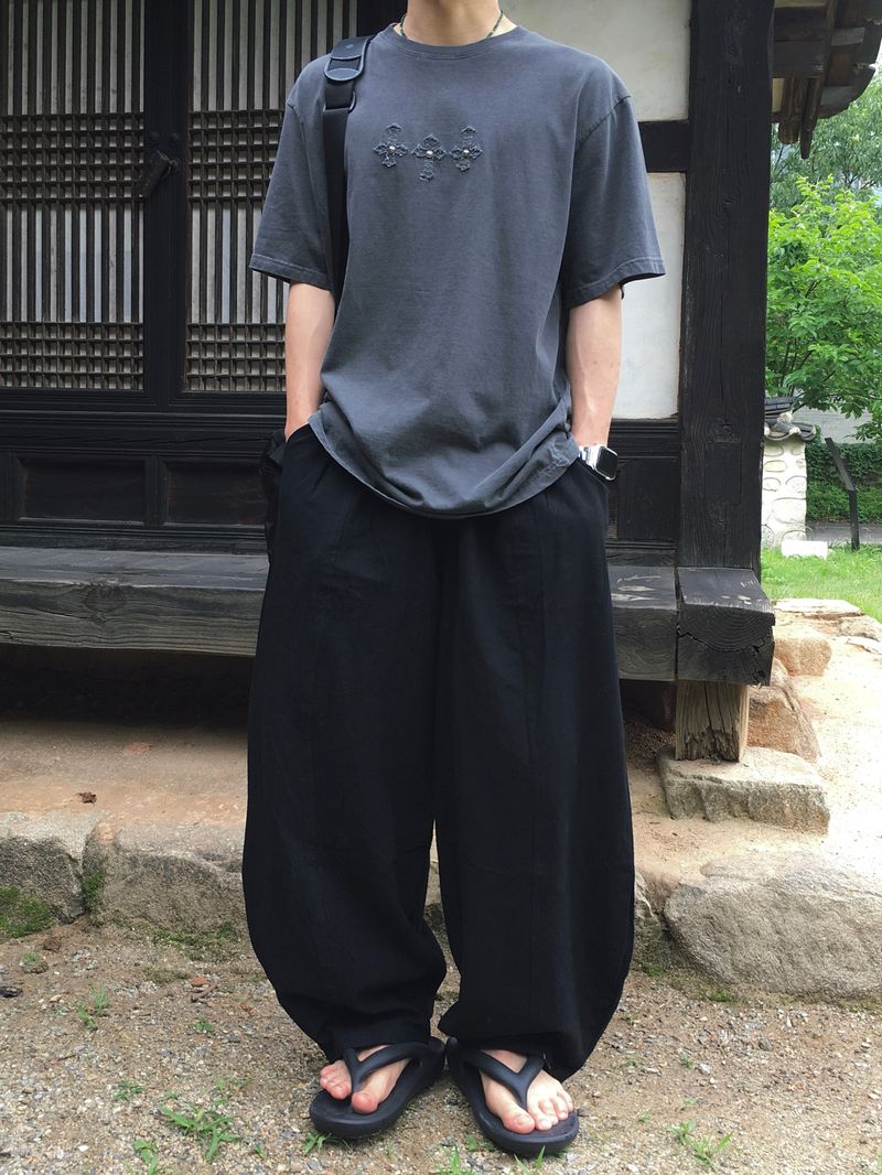 Mono Linen Wide Balloon Pants 4C