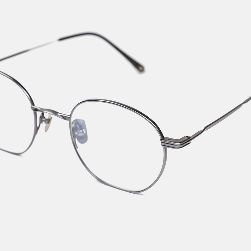 Knouun Round titanium glasses CODE. 101. A gray