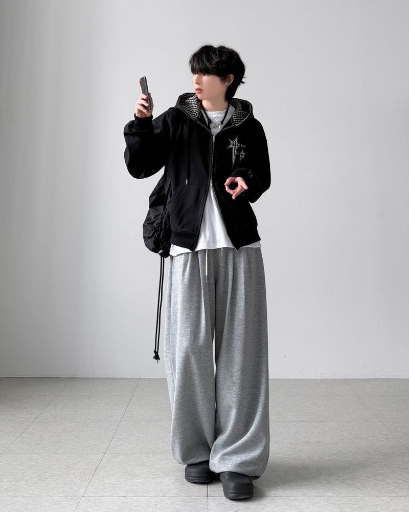 Rising Check Hood Zip-Up